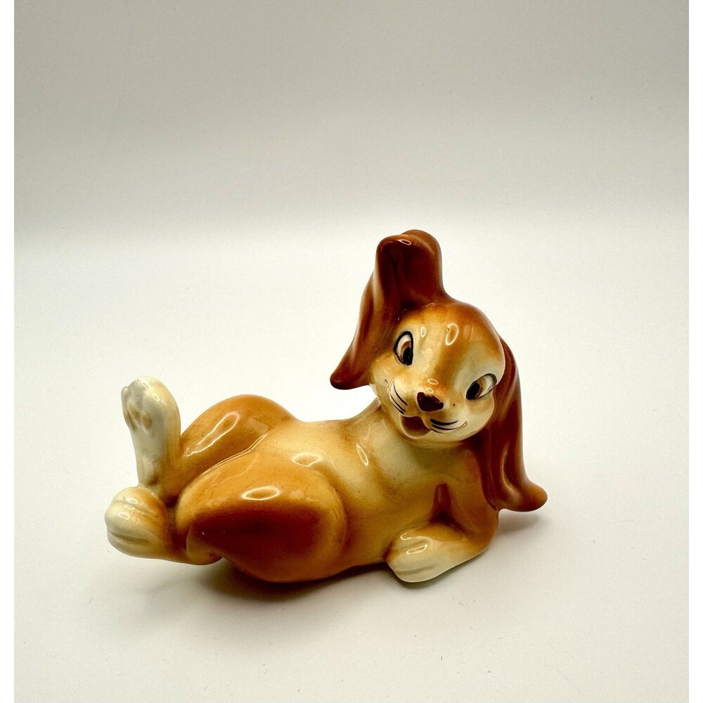 1960’s Quon-Quon Ceramic Bunny Rabbit Kitschy Figurine Made In Japan